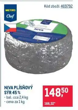 Makro NIVA PLÍSŇOVÝ SÝR 45 % nabídka