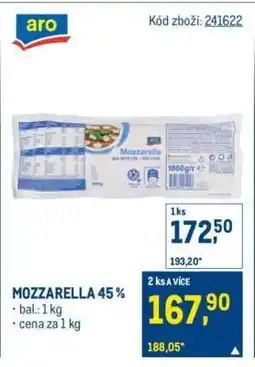 Makro Mozzarella 45 % nabídka
