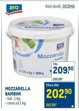Makro MOZZARELLA BAMBINI nabídka