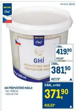 Makro Ghí přepuštěné máslo nabídka