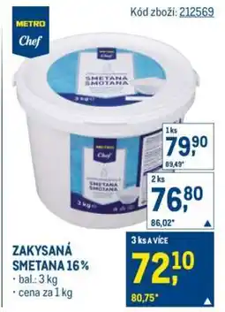 Makro Zakysaná smetana 16% nabídka