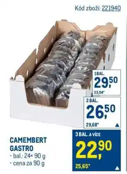 Makro Camembert gastro nabídka