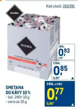 Makro Smetana do kávy 10 % nabídka