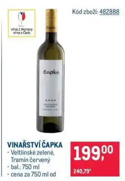Makro VINAŘSTVÍ ČAPKA nabídka