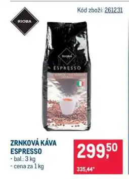 Makro Zrnková káva Espresso nabídka