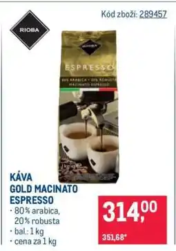 Makro KÁVA GOLD MACINATO ESPRESSO nabídka