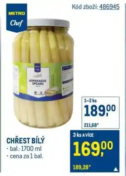 Makro Chřest bílý nabídka