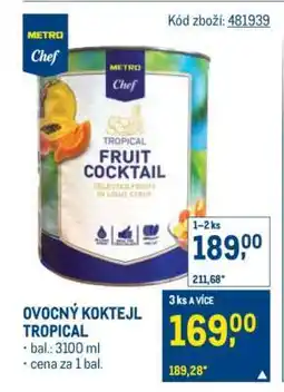 Makro OVOCNÝ KOKTEJL TROPICAL nabídka