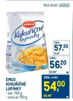 Makro Emco kukuřičné lupínky nabídka