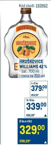 Makro Hruškovice Williams 42 nabídka