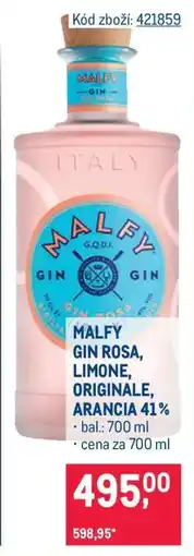 Makro MALFY GIN ROSA, LIMONE, ORIGINALE, ARANCIA 41 % nabídka