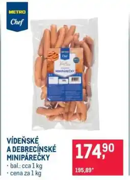 Makro Vídeňské a Debrecínské minipárečky nabídka