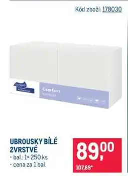 Makro Ubrousky bílé 2vrstvé nabídka