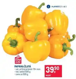 Makro Paprika žlutá nabídka