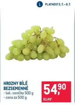 Makro Hrozny bílé bezsemenné nabídka