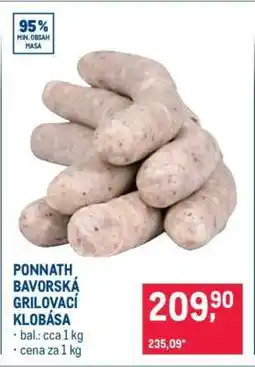 Makro Ponnath Bavorská grilovací klobása nabídka