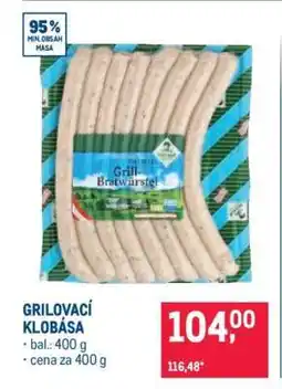 Makro Grilovací klobása nabídka