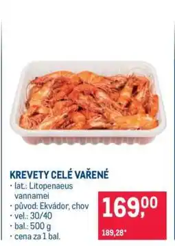 Makro KREVETY CELÉ VAŘENÉ nabídka