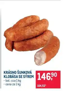 Makro KRÁSNO ŠUNKOVÁ KLOBÁSA SE SÝREM nabídka