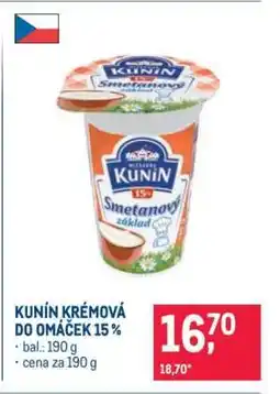 Makro Kunín krémová do omáček 15 % nabídka