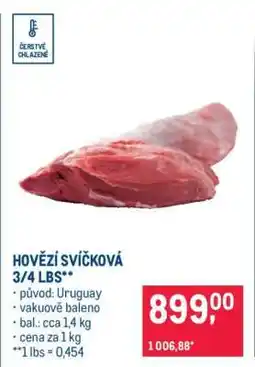 Makro Hovězí svíčková 3/4 lbs nabídka