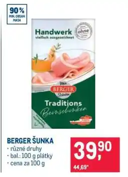 Makro Berger Šunka nabídka