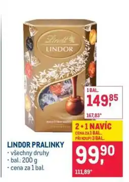 Makro Lindor pralinky nabídka