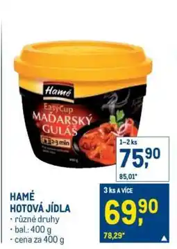Makro Hamé Hotová jídla nabídka