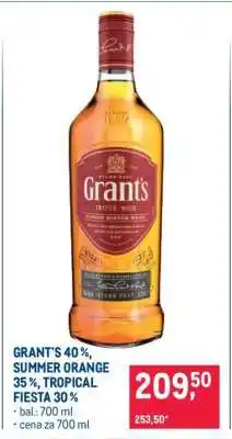 Makro GRANT’S 40 %, SUMMER ORANGE 35 %, TROPICAL FIESTA 30 % nabídka