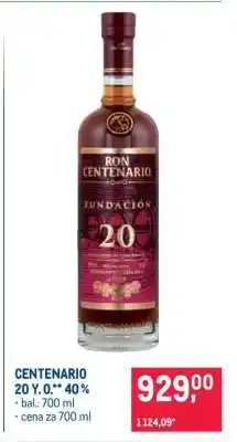 Makro CENTENARIO 20 Y. O.** 40 % nabídka