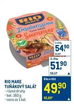 Makro RIO MARE Tuňákový salát nabídka