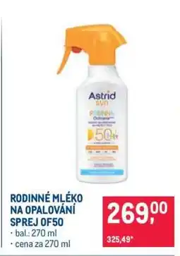 Makro RODINNÉ MLÉKO NA OPALOVÁNÍ SPREJ OF50 nabídka