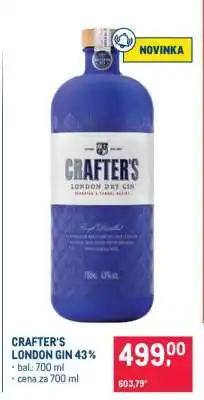 Makro CRAFTER'S LONDON GIN 43% nabídka