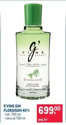 Makro G’VINE GIN FLORAISON 40 % nabídka