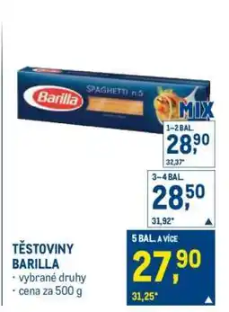 Makro TĚSTOVINY BARILLA nabídka