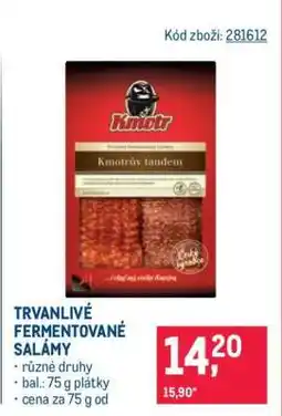 Makro TRVANLIVÉ FERMENTOVANÉ SALÁMY nabídka