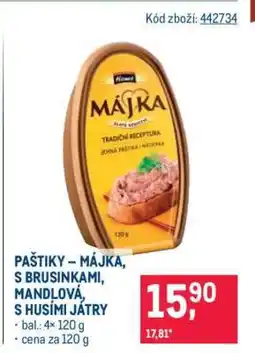 Makro PAŠTIKY – MÁJKA, S BRUSINKAMI, MANDLOVÁ, S HUSÍMI JÁTRY nabídka