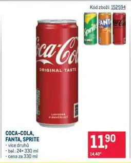 Makro Coca-Cola, Fanta, Sprite nabídka