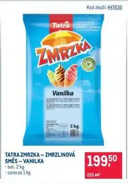 Makro TATRA ZMRZKA – ZMRZLINOVÁ SMĚS – VANILKA nabídka