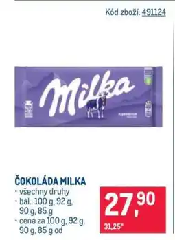 Makro ČOKOLÁDA MILKA nabídka