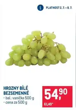 Makro Hrozny bílé bezsemenné nabídka