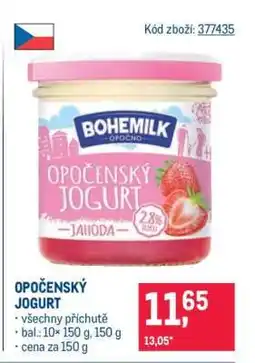 Makro Opočenský jogurt nabídka