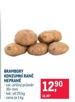 Makro Brambory konzumní rané neprané nabídka