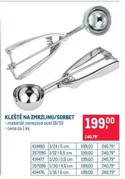Makro KLEŠTĚ NA ZMRZLINU/SORBET nabídka