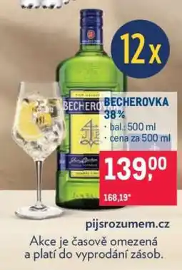 Makro Becherovka 38 % nabídka