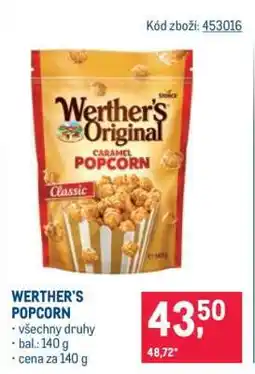 Makro WERTHER‘S Popcorn nabídka