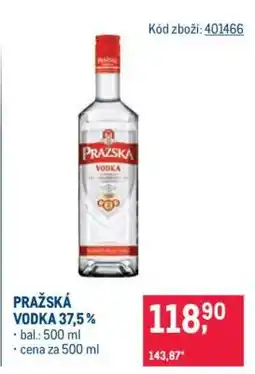 Makro Pražská Vodka 37,5 % nabídka