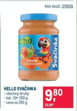 Makro HELLO Svačinka nabídka