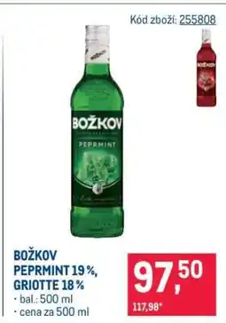 Makro BOŽKOV PEPRMINT 19 %, GRIOTTE 18 % nabídka