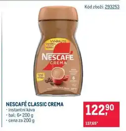 Makro Nescafé Classic, Crema nabídka